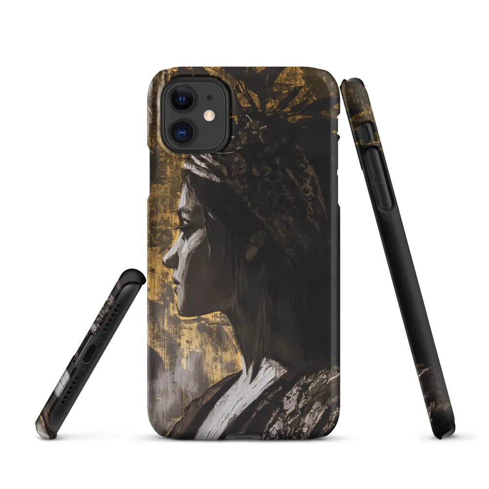 Golden Elegance: A Modern Profile Portrait