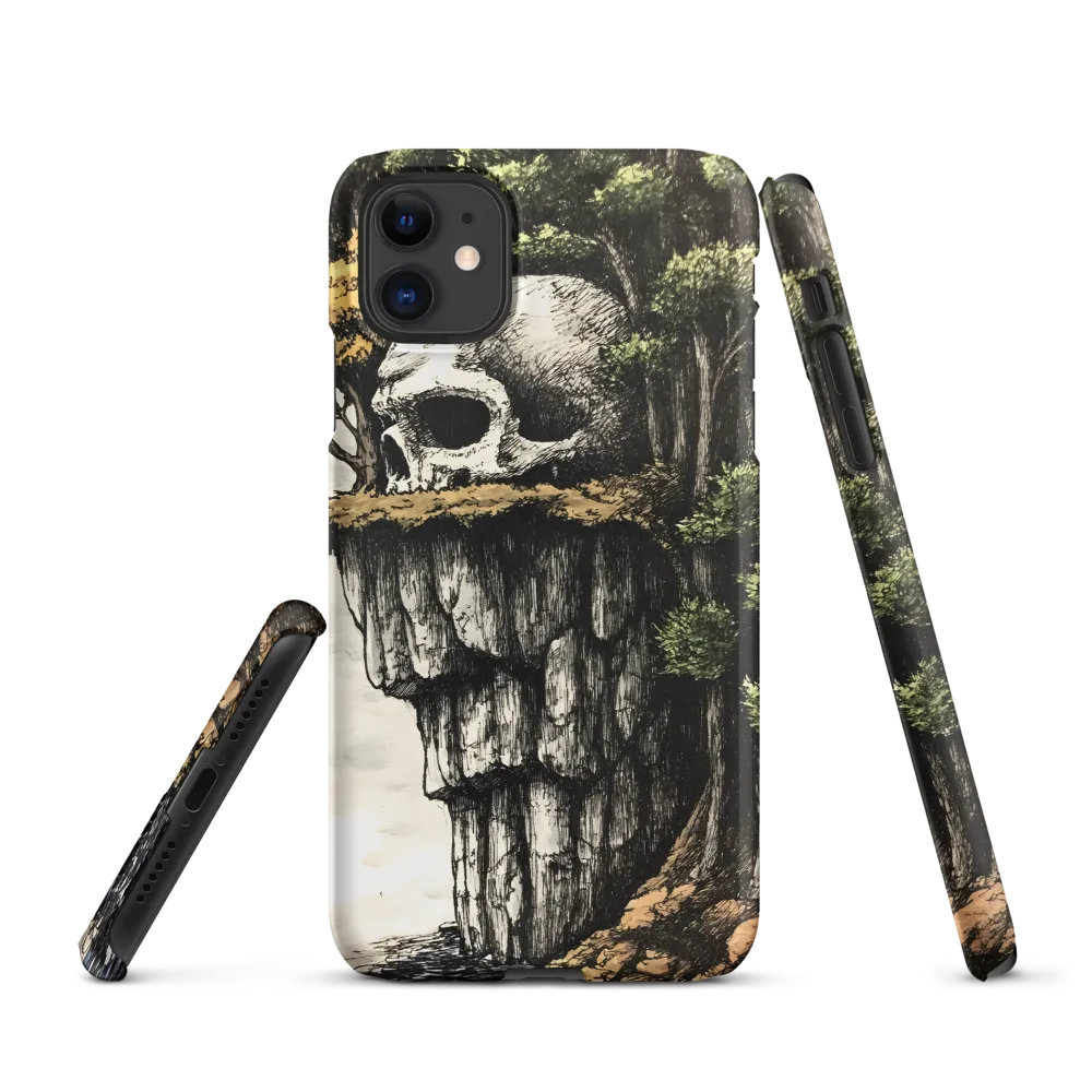 The Whispering Skull: A Surreal Encounter with Nature | Phone Case |  11 | Snap Case | Matte