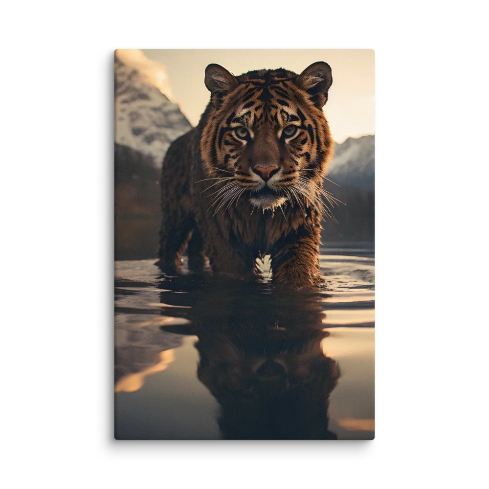 Majestic Reflection: The Tiger's Domain