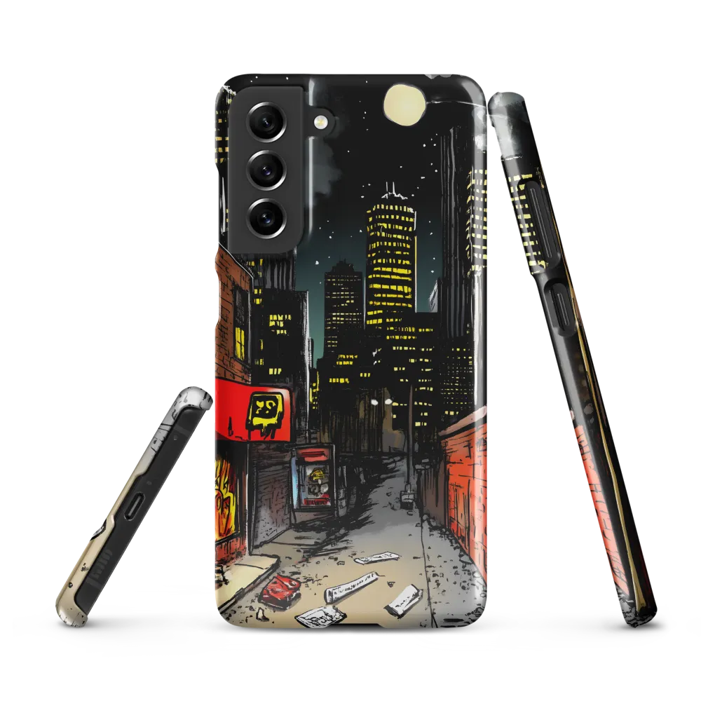 Nocturnal Cityscape: The Hidden Alley | Phone Case |  S21 FE | Snap Case | Glossy
