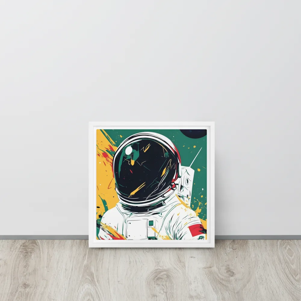 Galactic Explorer: A Modern Odyssey | Canvas with White Frame | 12″×12″