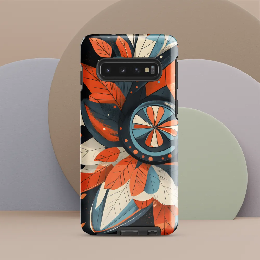 Floral Symphony in Orange and Teal