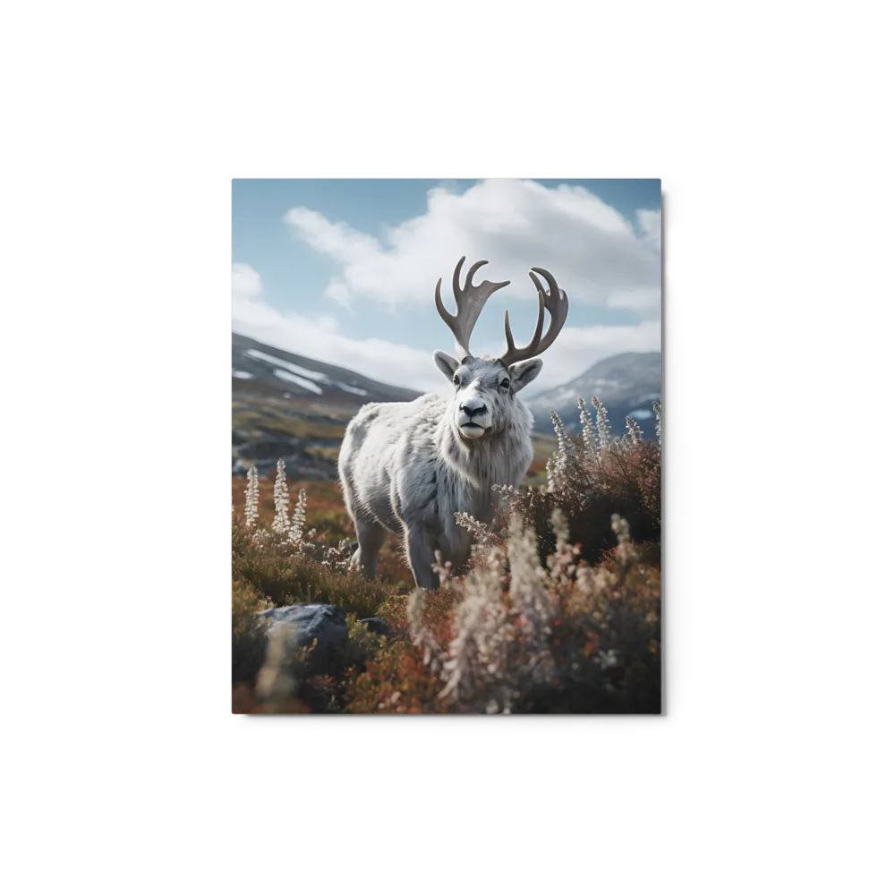 Majestic Harmony: The Reindeer in Nature | Metal Print | 8″×10″