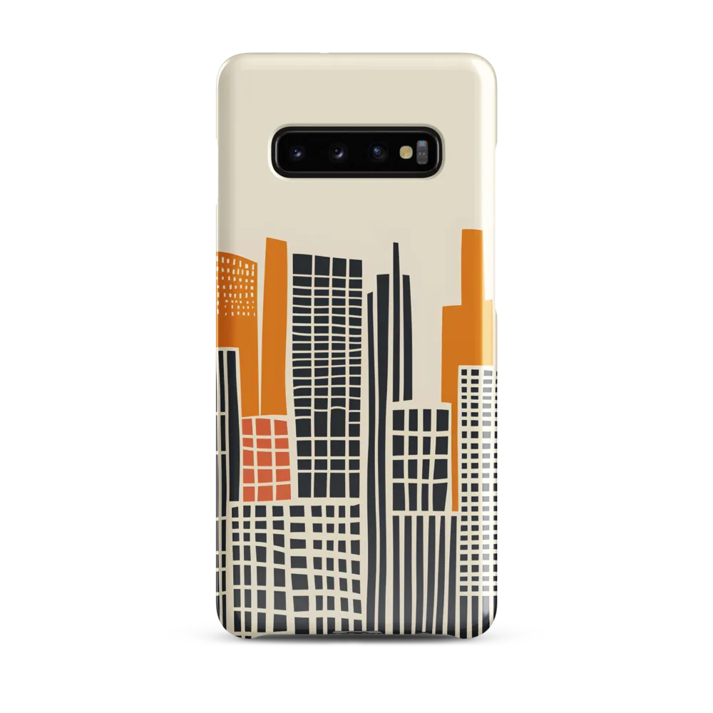 Urban Rhythms: A Graphic Cityscape | Phone Case |  S10 Plus | Snap Case | Glossy