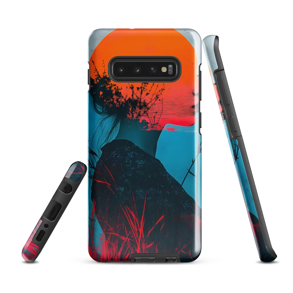 Ethereal Silhouette: A Dance of Nature and Self | Phone Case |  S10 Plus | Tough Case | Glossy