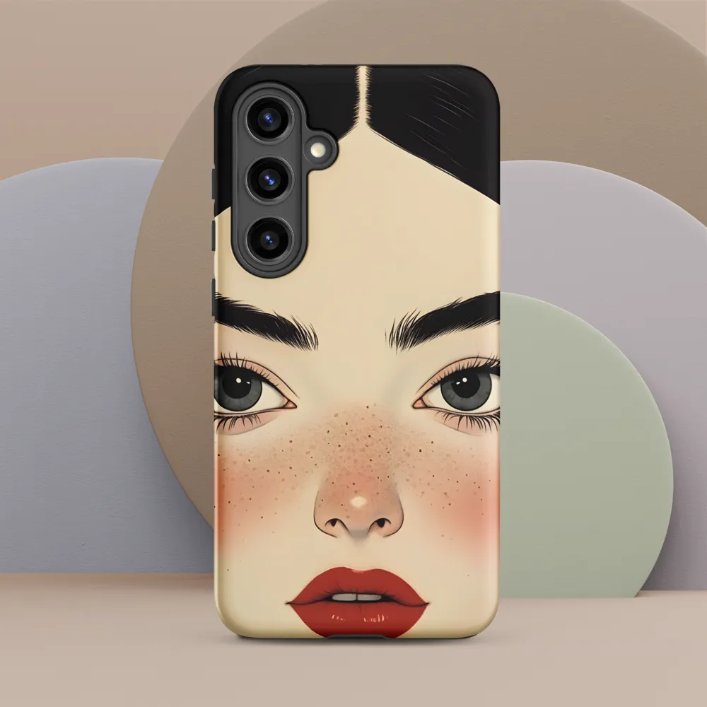 Serenity Captured: A Modern Portrait | Phone Case |  S24 Plus | Tough Case | Matte