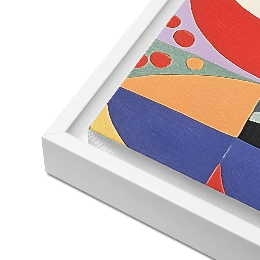 Dynamic Mosaic Symmetry | Canvas with White Frame | 12″×12″