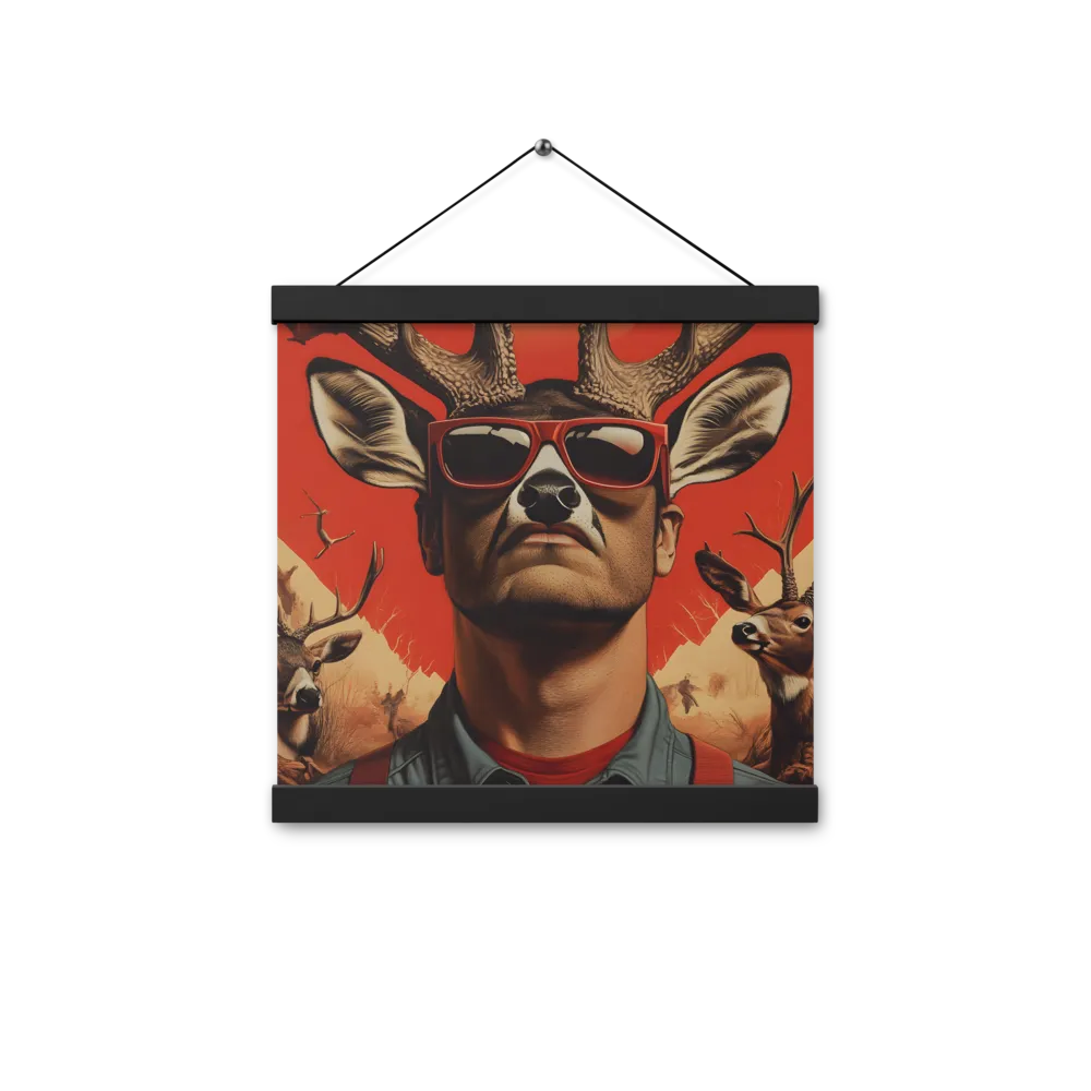 The Hunter's Spirit | Poster With Black Wood Hanger | 12″×12″