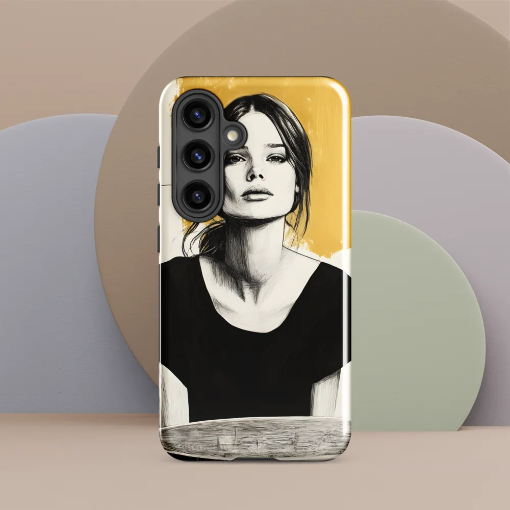 Golden Serenity: A Minimalist Portrait