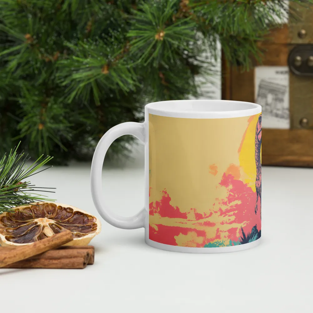 Majestic Dinosaur at Sunrise | Mugs | Multiple Sizes & Colors