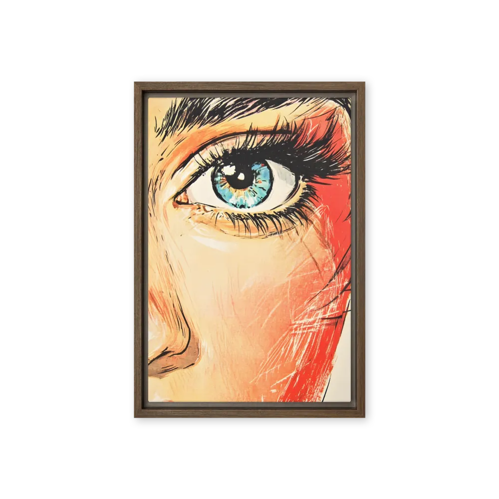 Gaze of Emotion | Canvas with Brown Frame | 12″×18″