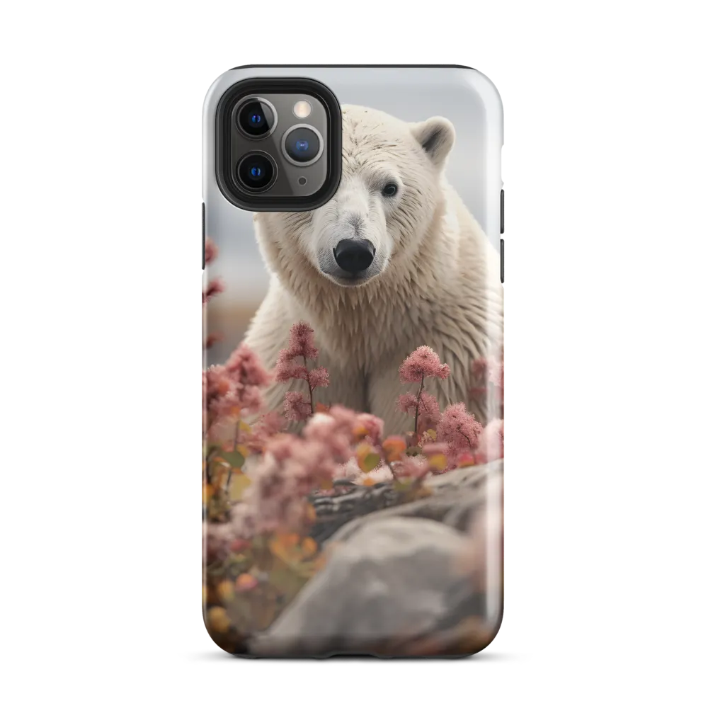 Curiosity Among Blooms: The Polar Bear | Phone Case |  11 Pro Max | Tough Case | Glossy