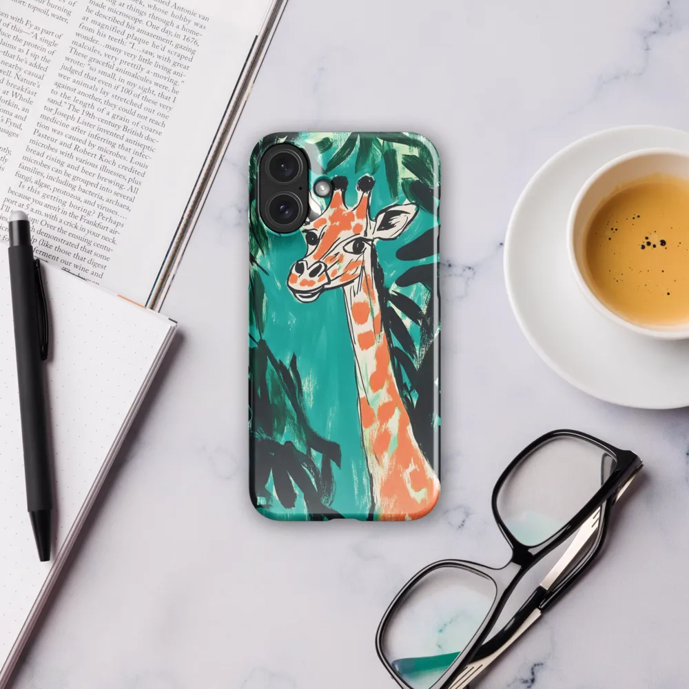 Curious Giraffe in Lush Greenery | Phone Case |  16 Plus | Snap Case | Glossy