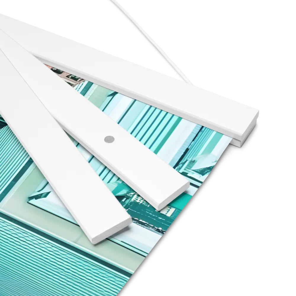 Urban Geometry: Aerial Perspective | Poster With White Wood Hanger | 16″×16″