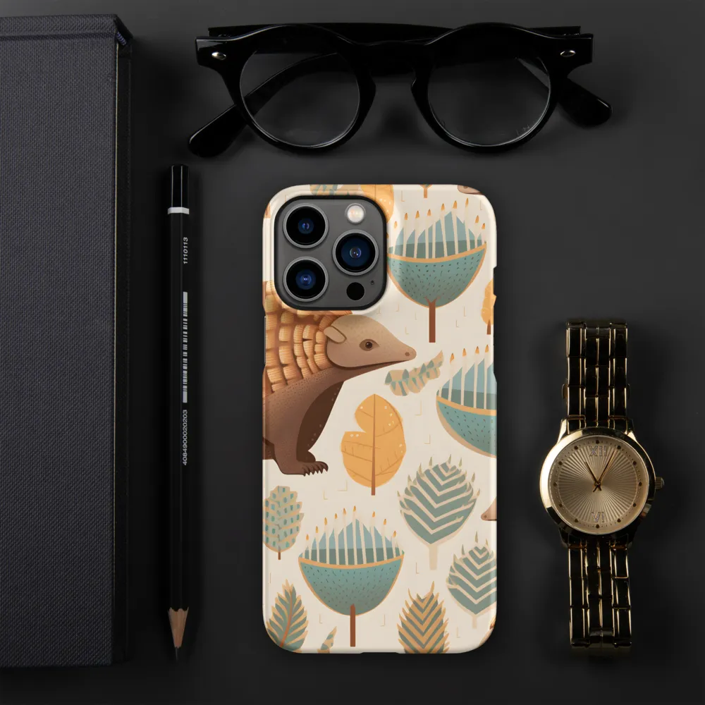 Pangolins in a Whimsical Habitat | Phone Case |  13 Pro Max | Snap Case | Matte