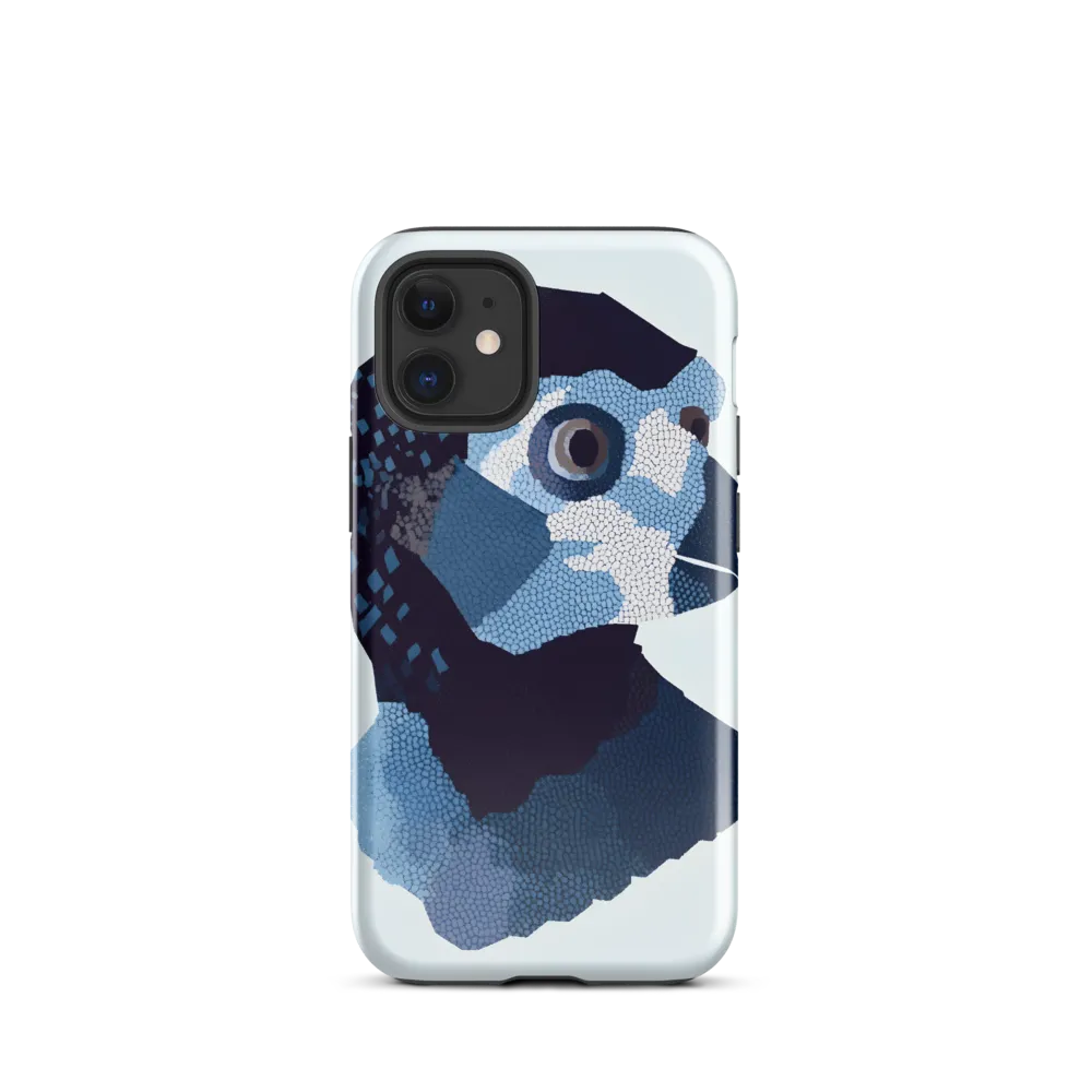 Abstract Avian Portrait in Blue