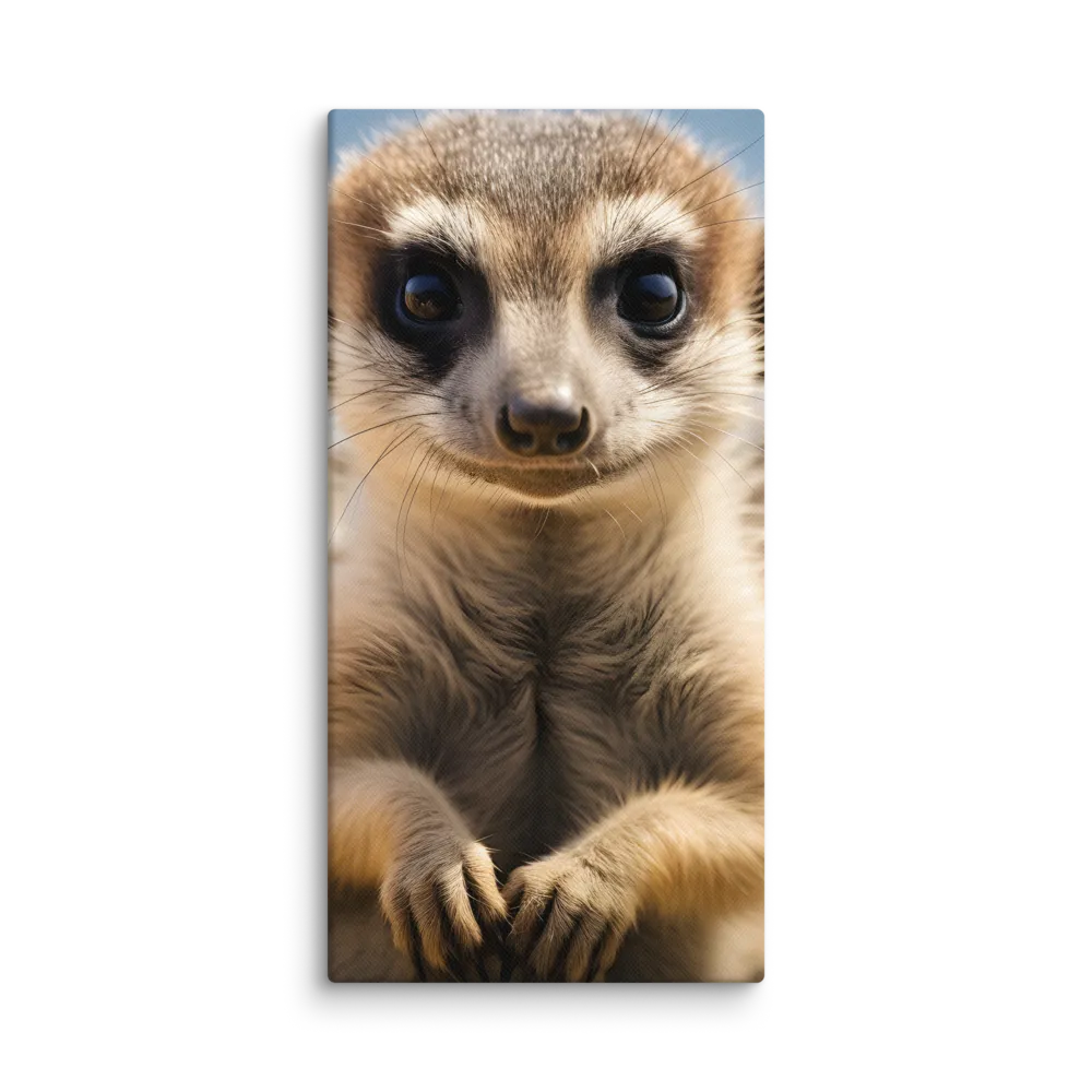 Curious Stance: The Meerkat's Gaze | Canvas | 10″×20″