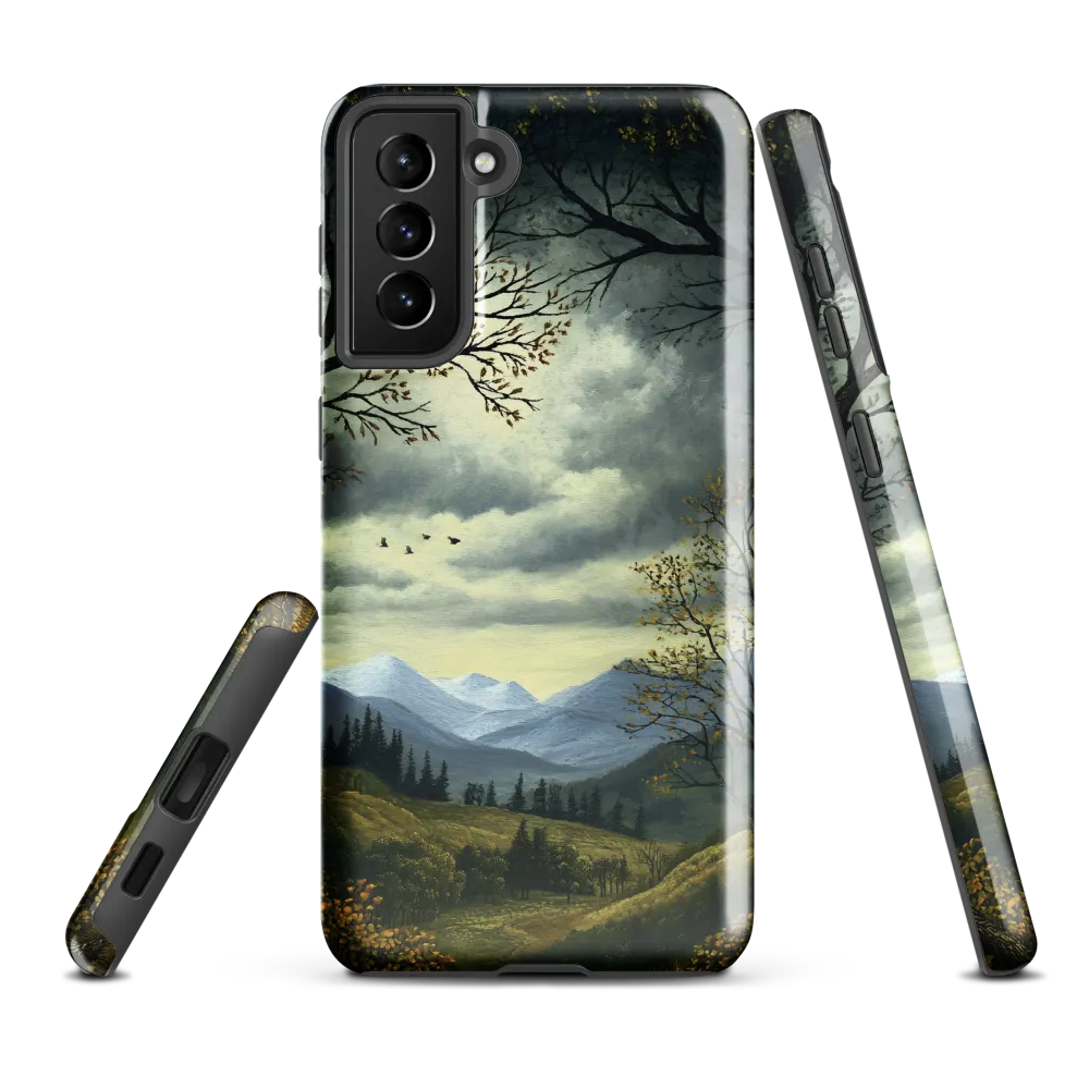 Nature's Embrace: A Tranquil Mountain Landscape | Phone Case |  S21 Plus | Tough Case | Glossy