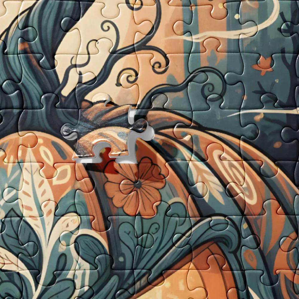 Ornate Jack-o'-Lantern 
 Jigsaw Puzzle
