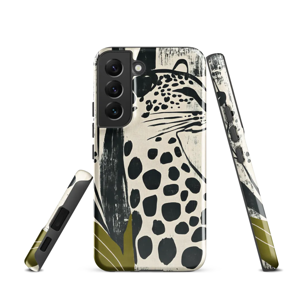 Leopard in Silhouette: A Modern Appeal | Phone Case |  S22 | Tough Case | Glossy