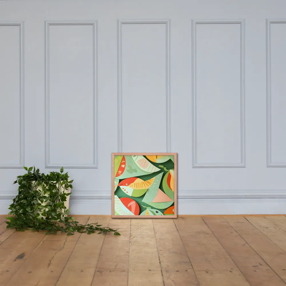Nature's Palette | Poster with Red oak Frame | 18″×18″