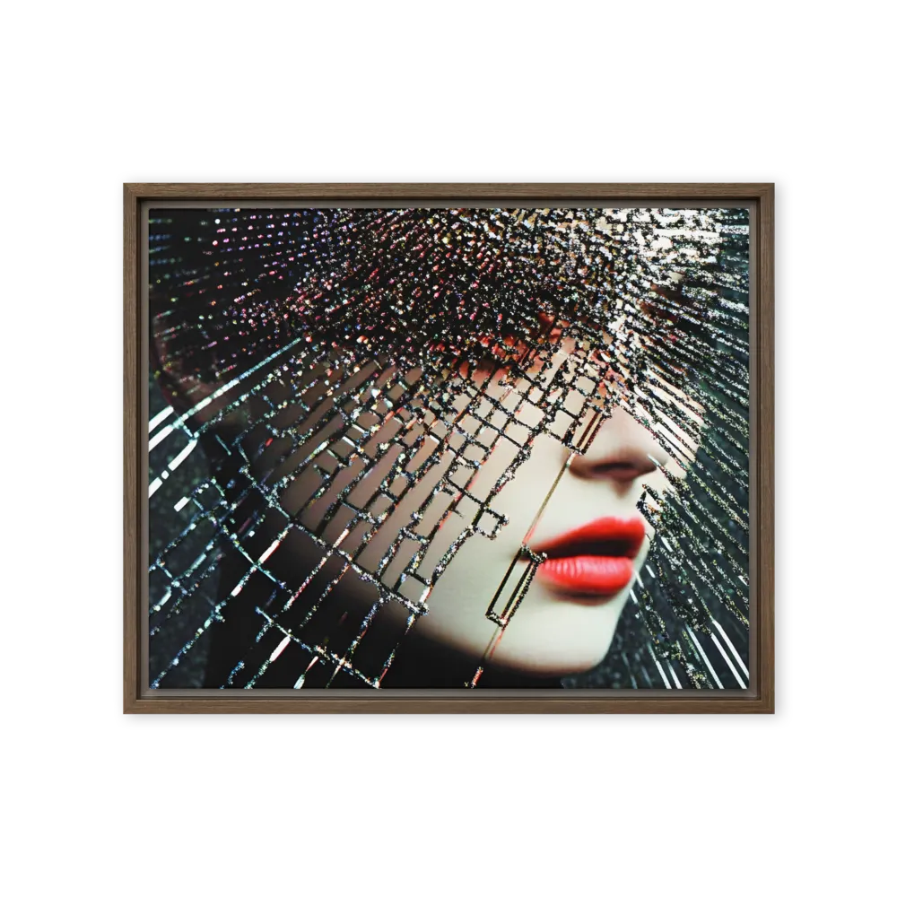 Fractured Identity | Canvas with Brown Frame | 16″×20″