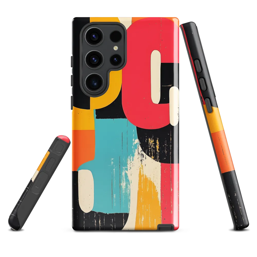 Colorful Curves: Numbers in Harmony | Phone Case |  S23 Ultra | Tough Case | Glossy