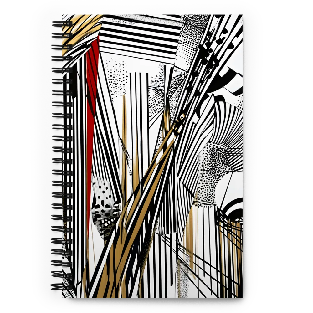 Dynamic Stripes: An Abstract Journey | Spiral Notebook