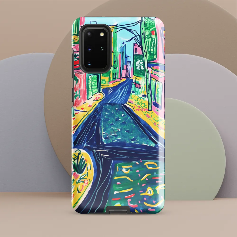 Dreamy Street in Vibrant Hues