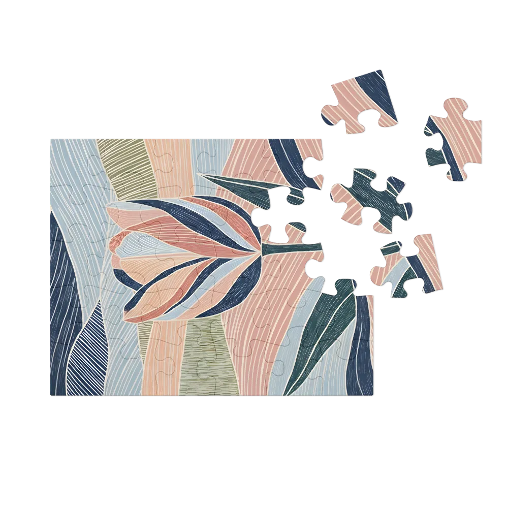 Wavy Tulip 
 Jigsaw Puzzle in Tin Box