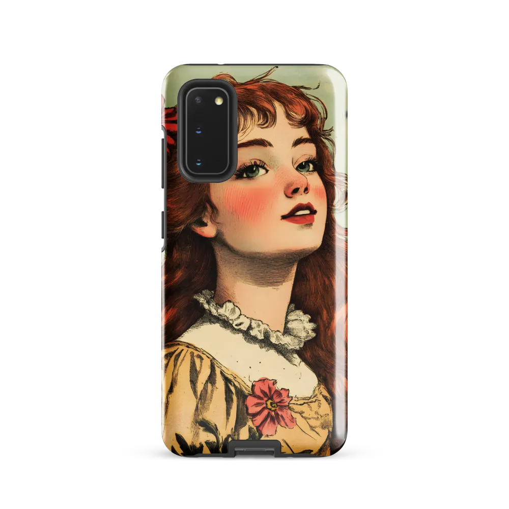Whimsical Portrait of a Flower-Adorned Girl