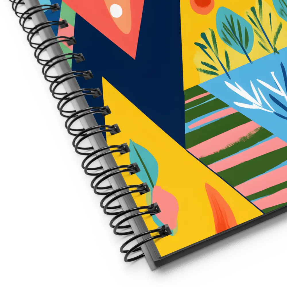 Vibrant Geometric Harmony | Spiral Notebook