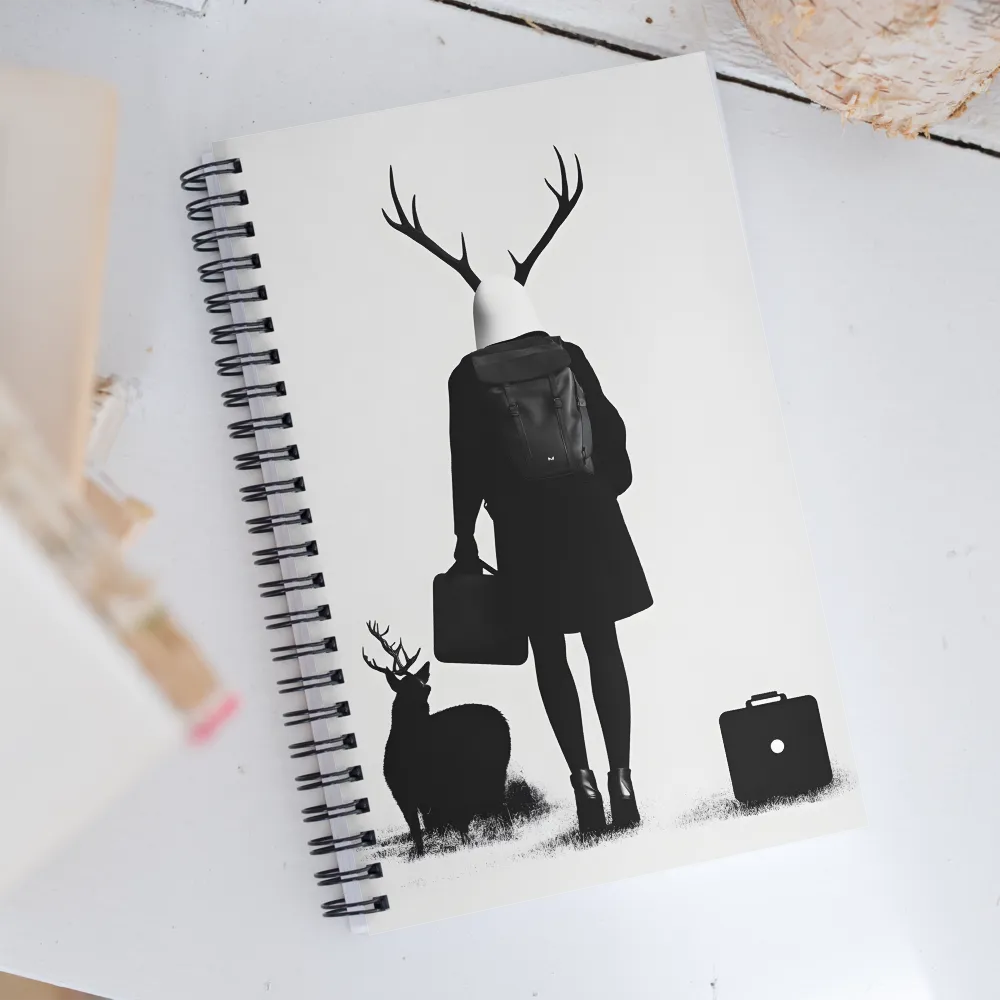 Antlered Reflections | Spiral Notebook