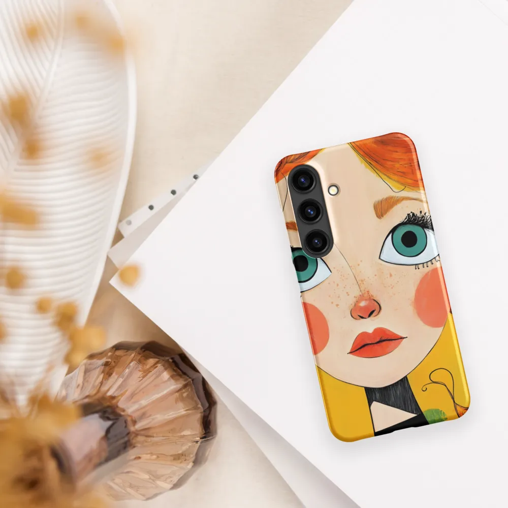Whimsical Portrait of a Girl | Phone Case |  S24 | Snap Case | Matte