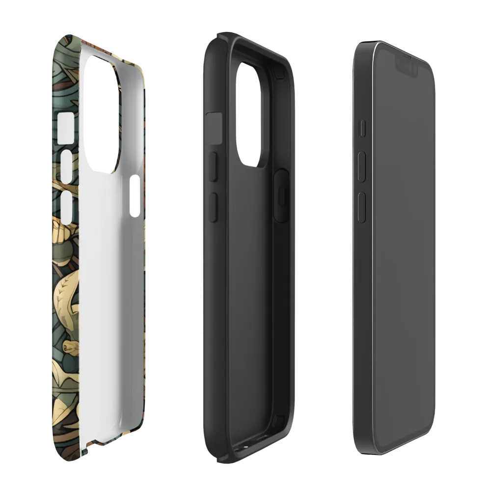 Dynamic Harmony of Sharks and Flora | Phone Case |  13 Pro | Tough Case | Matte