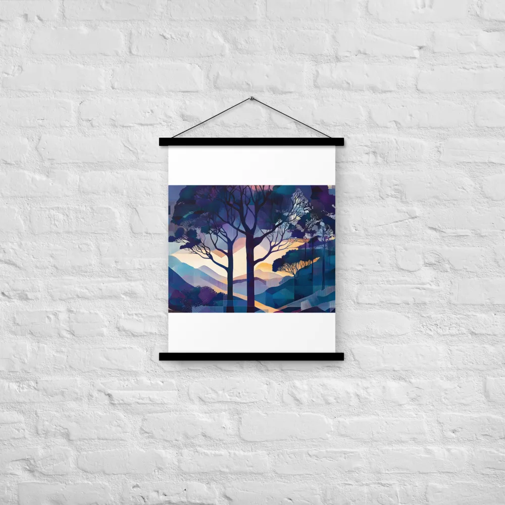 Tranquil Geometry: A Journey Through Color | Poster With Black Wood Hanger | 18″×24″