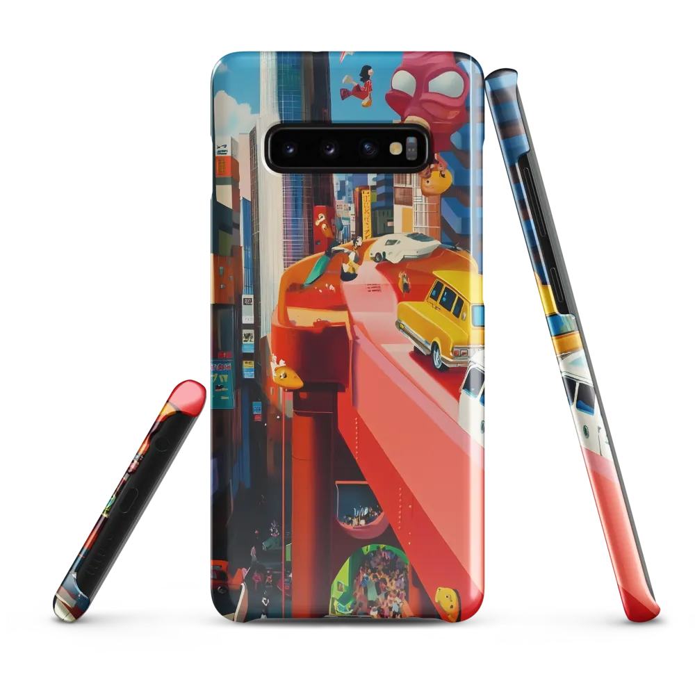 Urban Whimsy: A Colorful Cityscape | Phone Case |  S10 Plus | Snap Case | Glossy