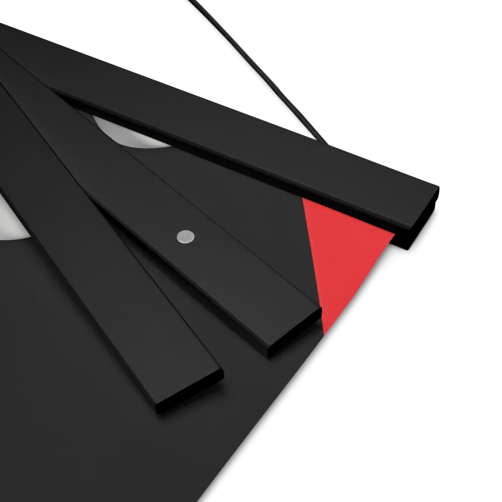 Suspended in Mystery | Poster With Black Wood Hanger | 12″×12″