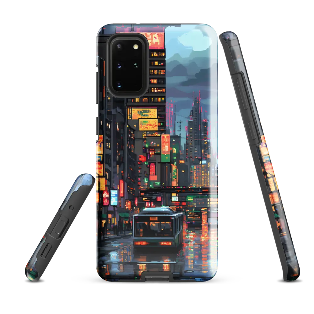 Neon Dreams: A Pixelated Urban Night