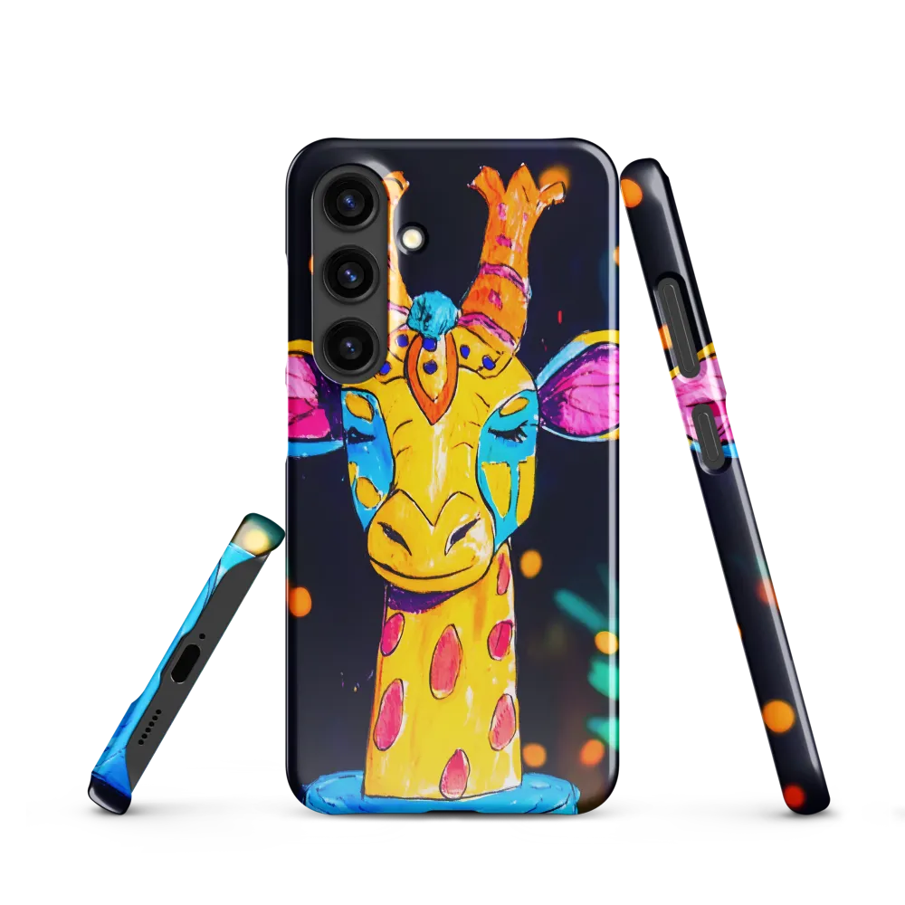 Whimsical Giraffe in Vibrant Colors
