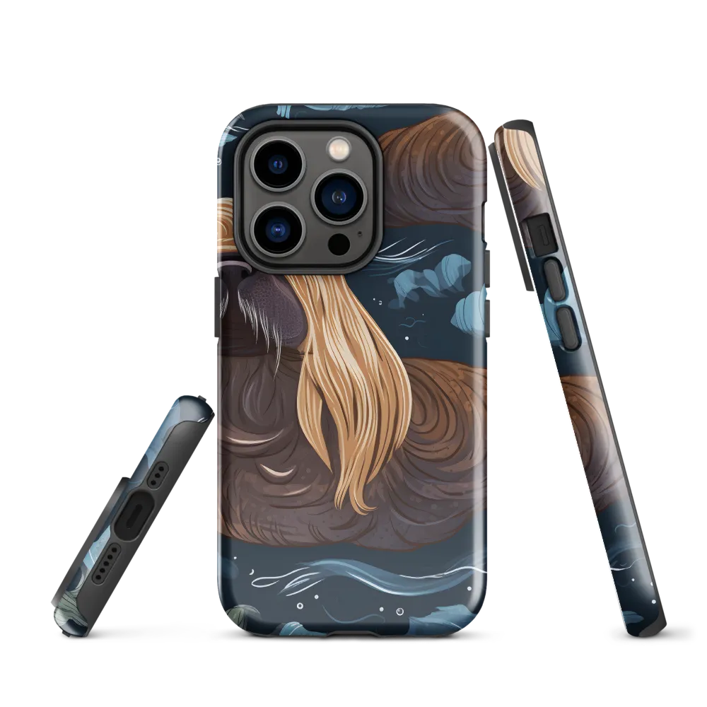 Whimsical Walruses in Deep Blue