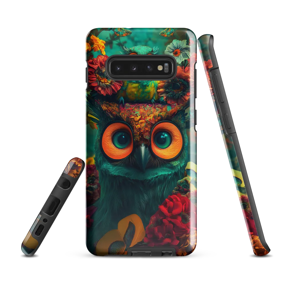 Majestic Harmony: The Floral Owl | Phone Case |  S10 Plus | Tough Case | Glossy