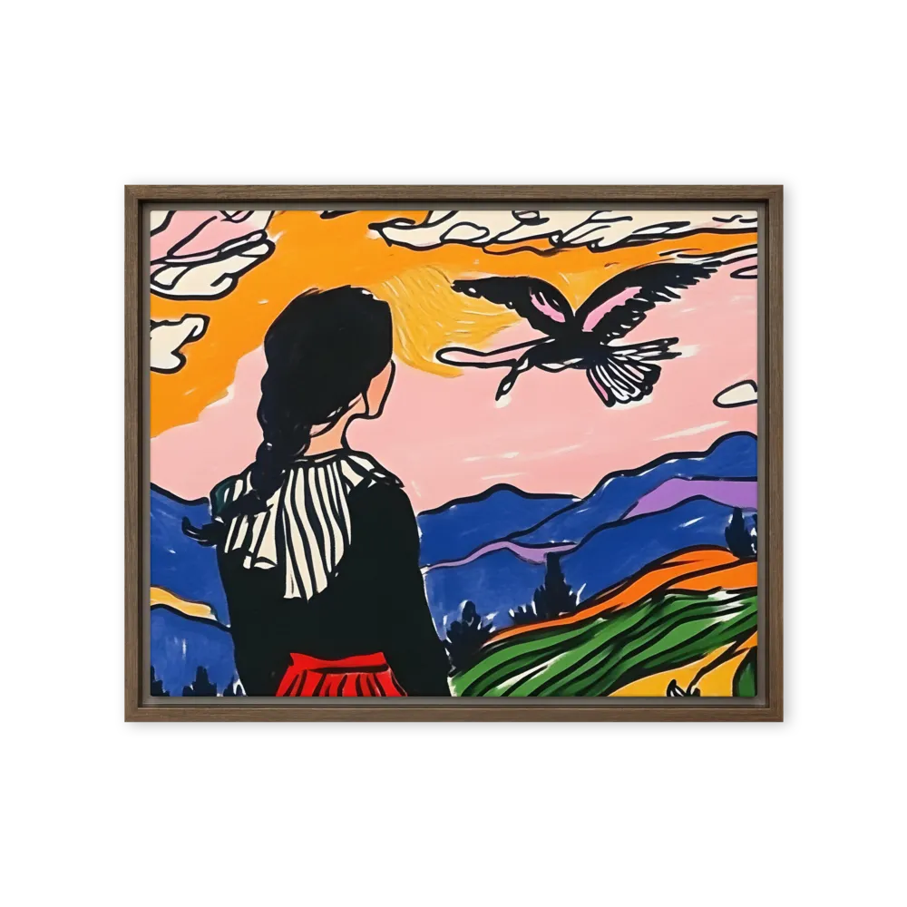A Journey into Freedom | Canvas with Brown Frame | 16″×20″