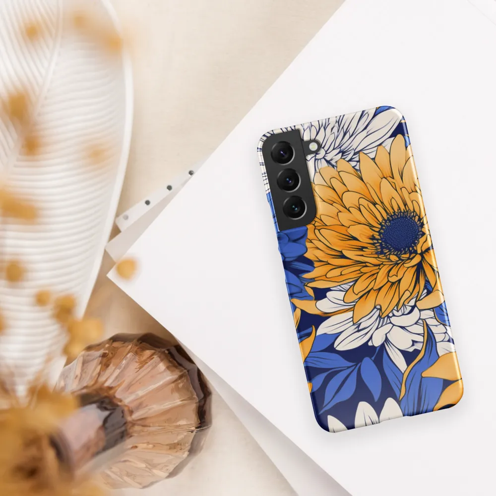 Floral Harmony in Blue and Yellow