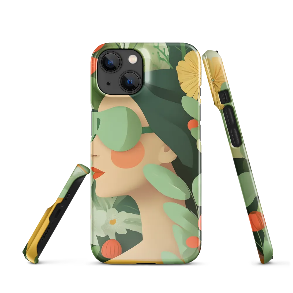 Nature's Serenity: A Modern Portrait | Phone Case |  14 | Snap Case | Glossy
