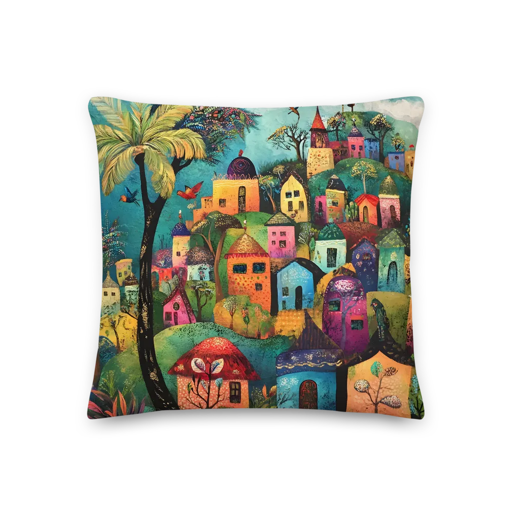 Whimsical Village Harmony | Pillow | 18″×18″