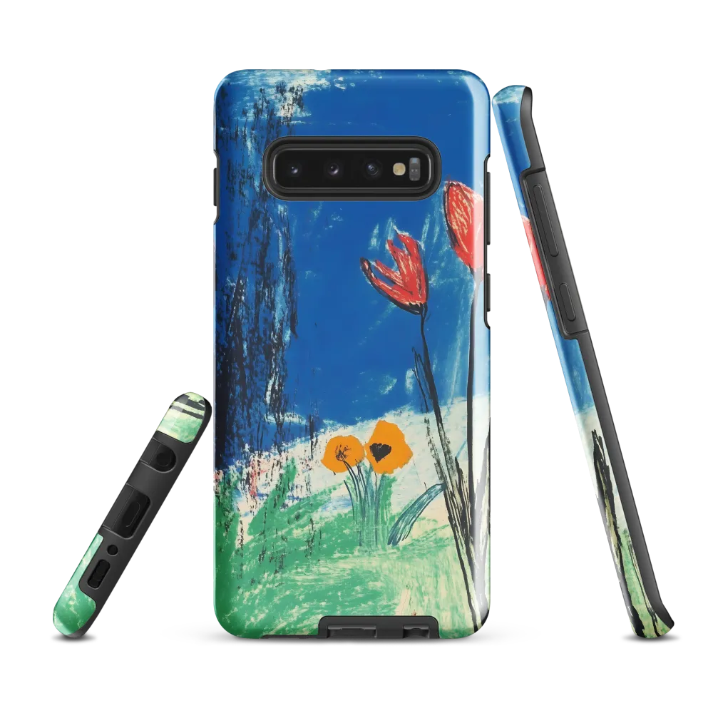 Joyful Blossoms in Blue | Phone Case |  S10 Plus | Tough Case | Glossy