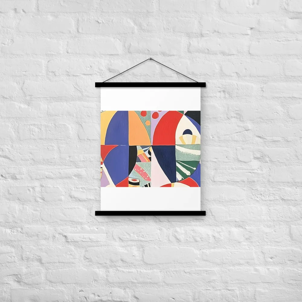 Dynamic Mosaic Symmetry | Poster With Black Wood Hanger | 18″×24″