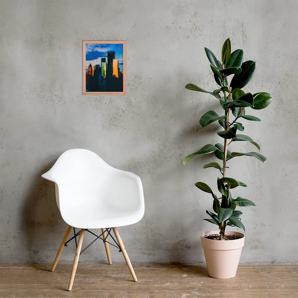 Reflections of Tranquility | Poster with Red oak Frame | 11″×14″