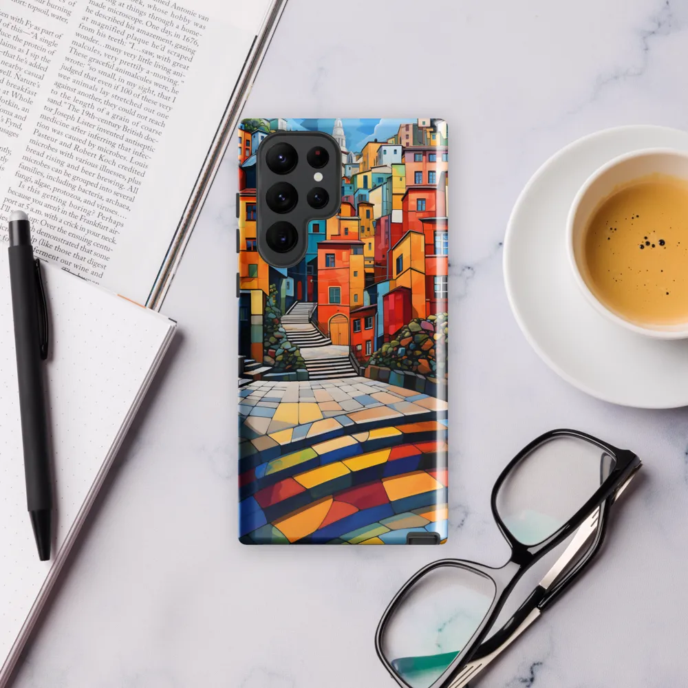 Vibrant Village: A Cubist Journey